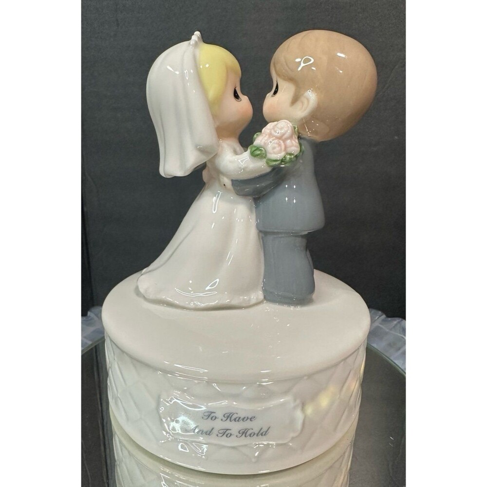 Precious Moments "To Have And To Hold" Porcelain Wedding Cake Topper